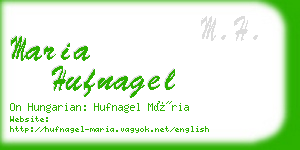 maria hufnagel business card